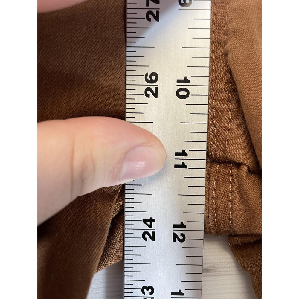 Democracy Pants Womens 10 Brown Twill Ab Technology Tapered‎ Leg Stretch Casual - Picture 5 of 11